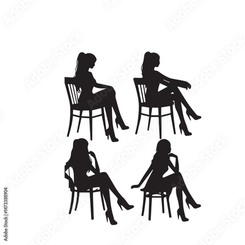 Sitting Girl Silhouette Set

Girl Pose Vector Illustration

Black and White Sitting Girl