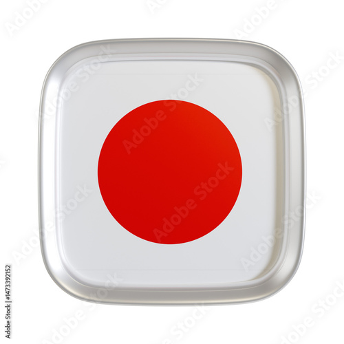 Free Download Japan flag 3d square icon. - GFXLoad