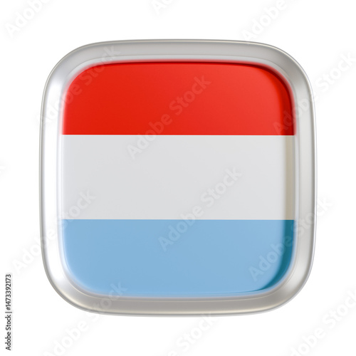 Free Download Luxenbourg flag 3d square icon. - GFXLoad
