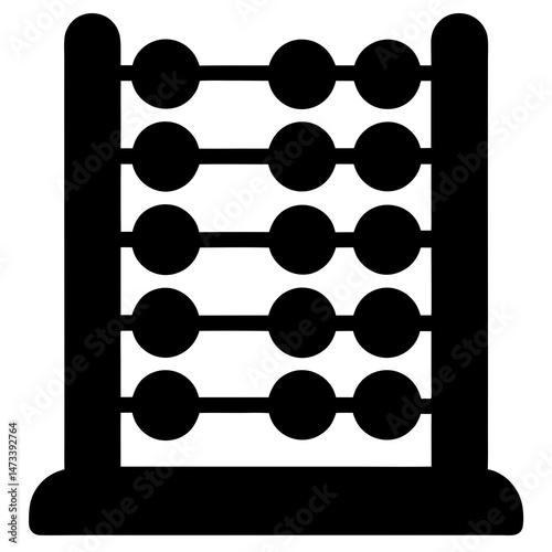Abacus icon silhouette vector illustration
