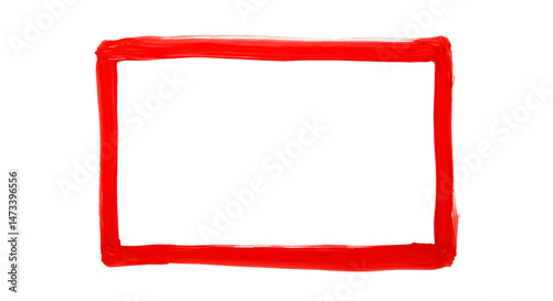 Red Rectangular Frame: Border Template photo