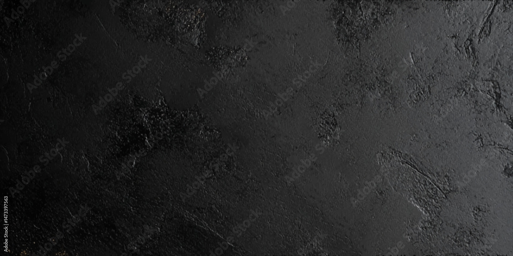 Naklejka premium Dark black wall texture background.