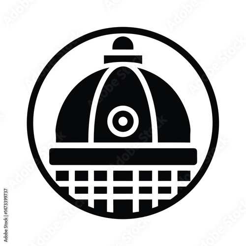 cctv camera dome icon vector illustration
