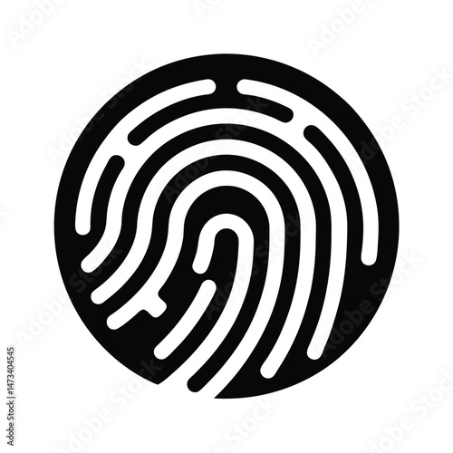 fingerprint scanner pad icon vector illustration