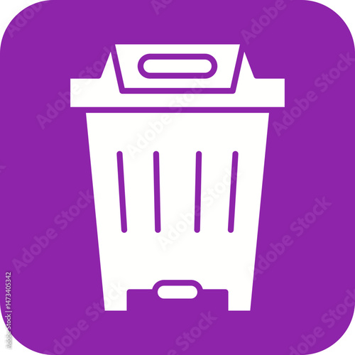 Bin icon vector image. Suitable for mobile apps, web apps and print media.