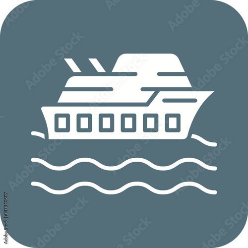 Cruise icon vector image. Suitable for mobile apps, web apps and print media.