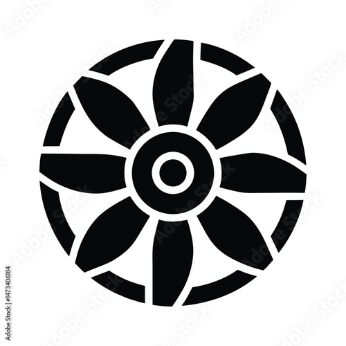 industrial fan icon vector illustration