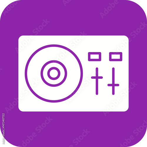 Dj Mixer icon vector image. Suitable for mobile apps, web apps and print media.