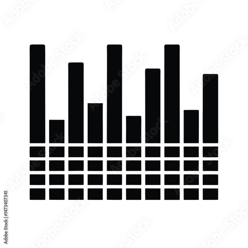 music equalizer bars icon vector illustration
