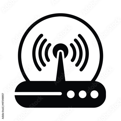 router signal boost icon vector illustration