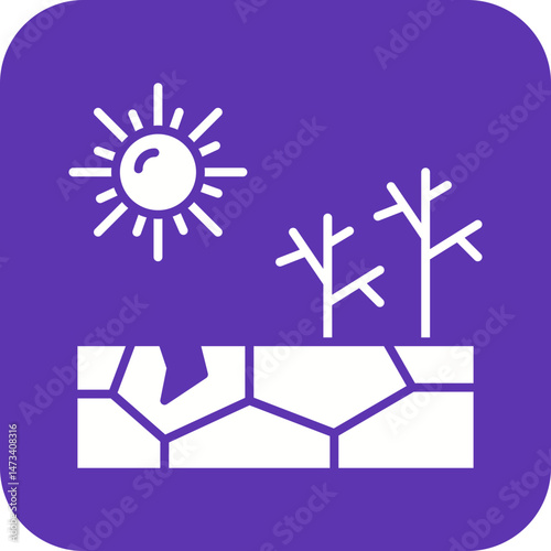 Drought icon vector image. Suitable for mobile apps, web apps and print media.