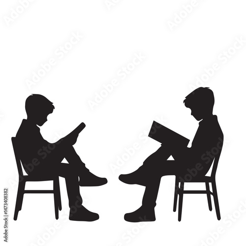 Depressed young student set silhouette image , Depressed young student silhouette png , Depressed young student silhouette vector