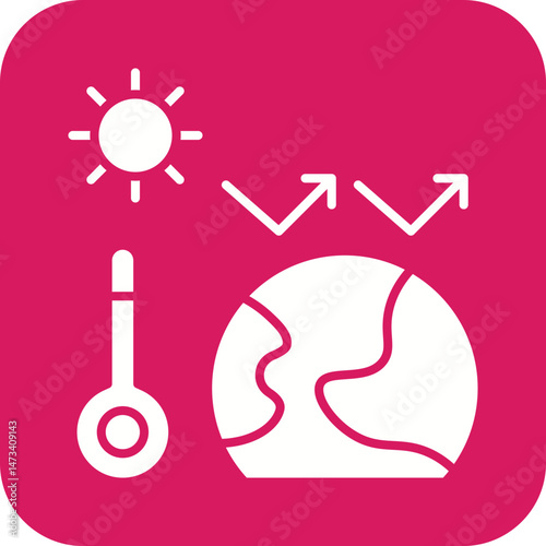 Greenhouse Effect icon vector image. Suitable for mobile apps, web apps and print media.
