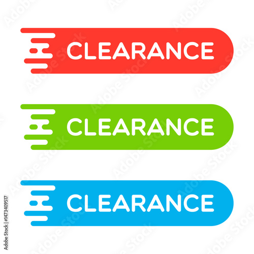 Set of Vector Clearance Labels
