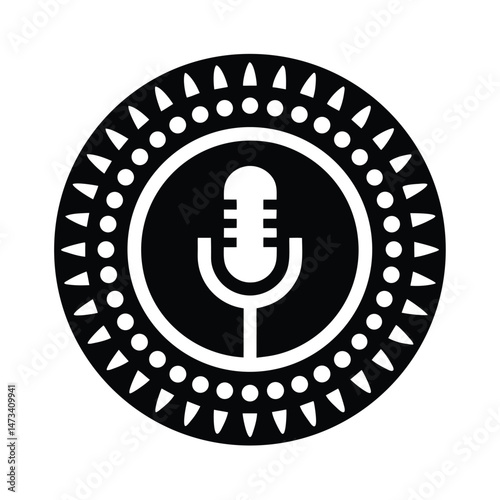 voice assistant speaker icon vector illustration