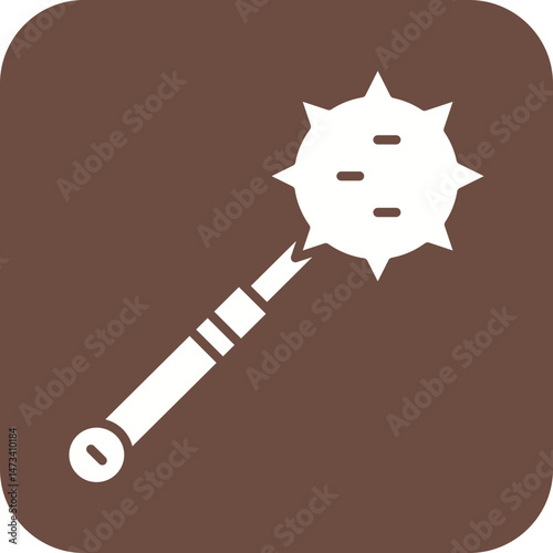 Mace icon vector image. Suitable for mobile apps, web apps and print media.