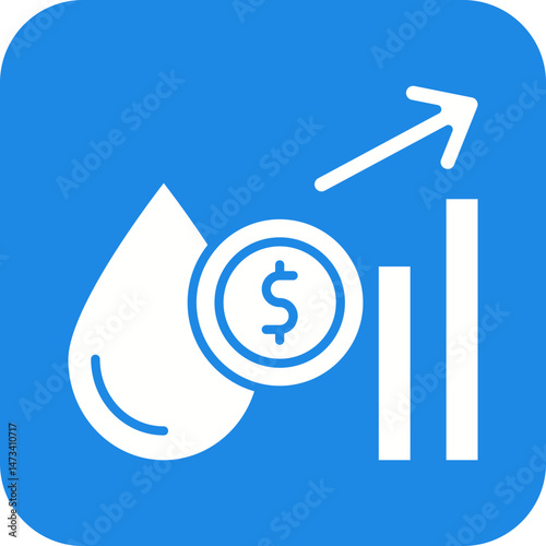 Oil Price icon vector image. Suitable for mobile apps, web apps and print media.