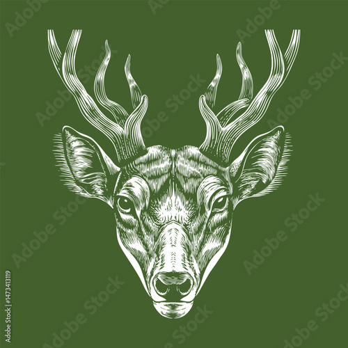 166 Vactor Deer deer head Deer silhouette jumping Deer Large woodland anima

