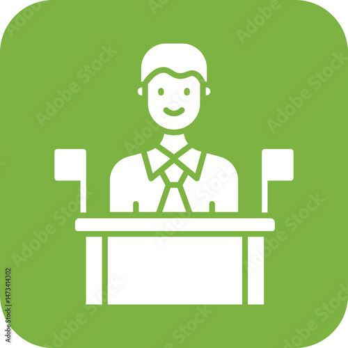 President icon vector image. Suitable for mobile apps, web apps and print media.