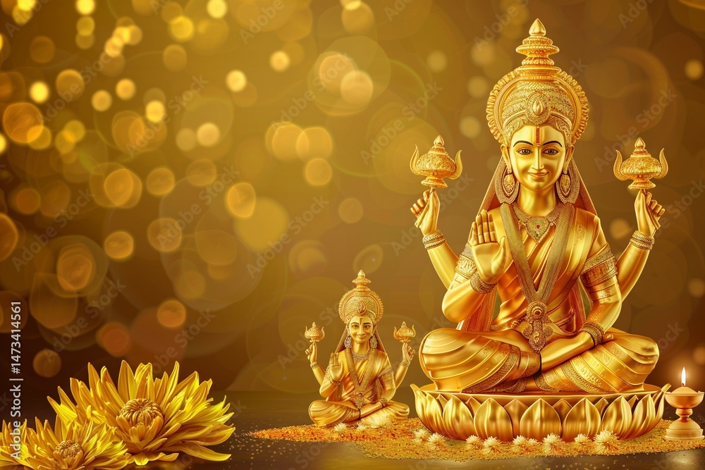 Fototapeta premium vector realistic akshaya tritiya illustration