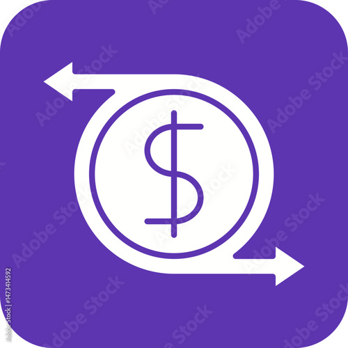 Refinancing icon vector image. Suitable for mobile apps, web apps and print media.
