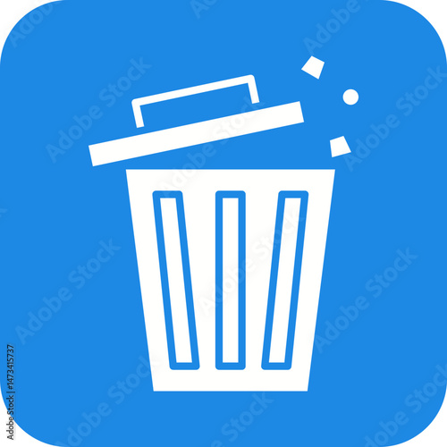 Trash icon vector image. Suitable for mobile apps, web apps and print media.