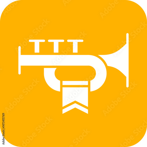 Trumpet icon vector image. Suitable for mobile apps, web apps and print media.