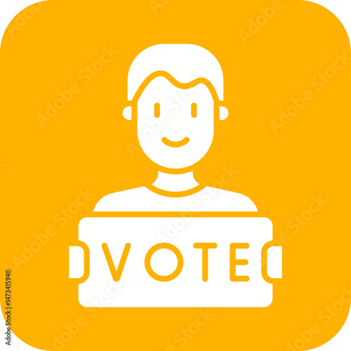 Voter icon vector image. Suitable for mobile apps, web apps and print media.