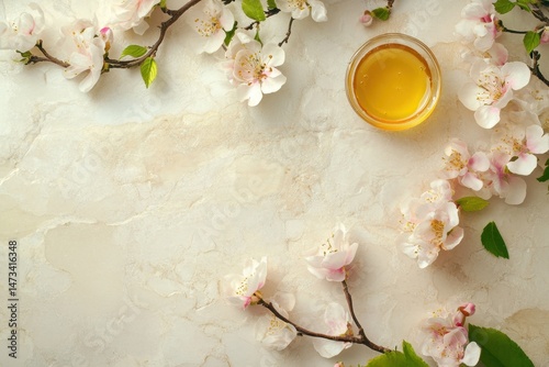 Springtime Floral Arrangement with Honey