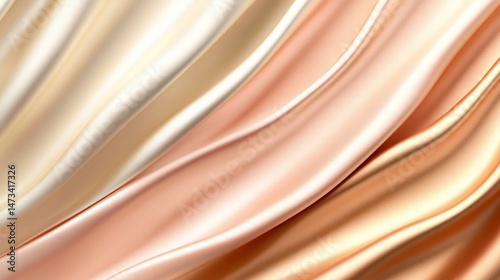 Flowing, soft, elegant fabric drapes in a range of warm, neutral tones