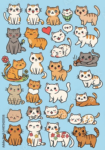 Purrfectly Pastel Paradise AI Generated