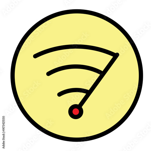 Network Speed Vector Filled Icon Design