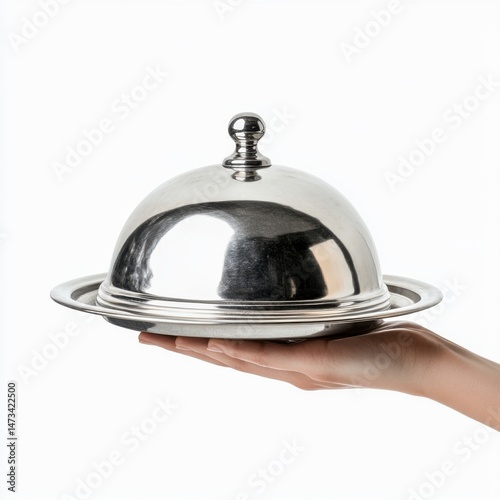Elegant Silver Serving Cloche for Fine Dining