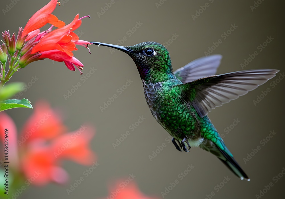 Fototapeta premium Emerald Thief of Nectar