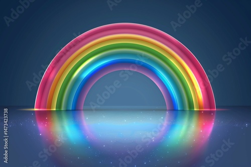 vector realistic colorful rainbow concept