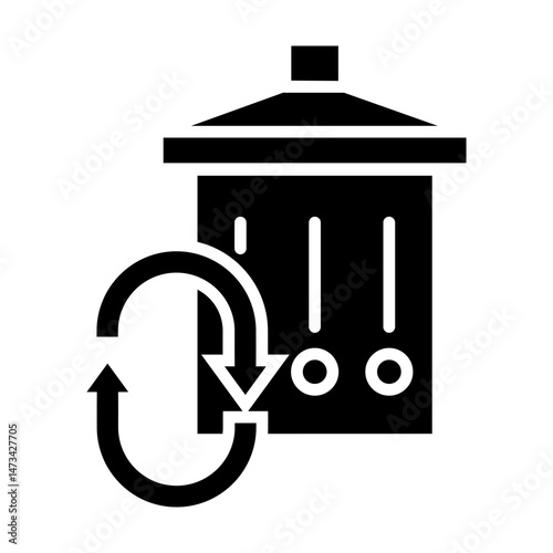 Zero Waste Glyph Icon