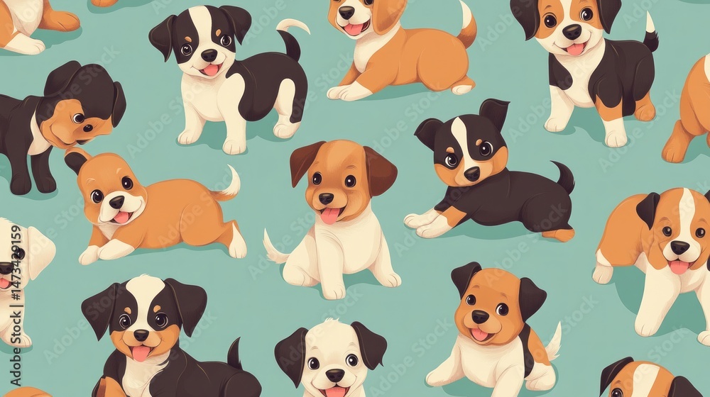 Adorable puppy pattern Adorable puppy pattern