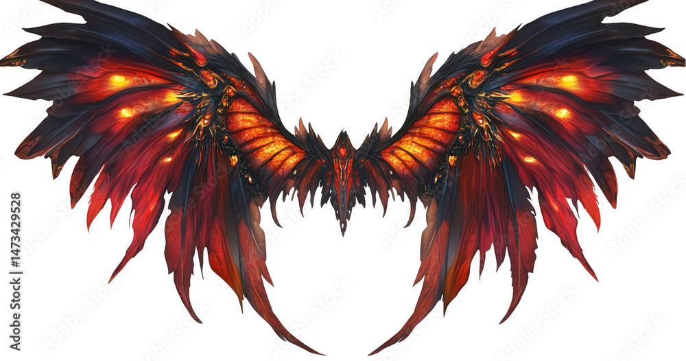 Obraz premium Fiery Wings, Fantasy Art