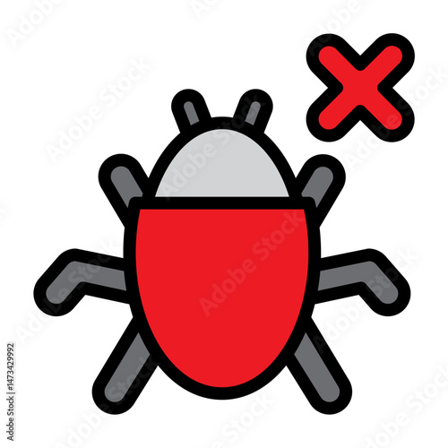 Debugging Vector Filled Icon Design