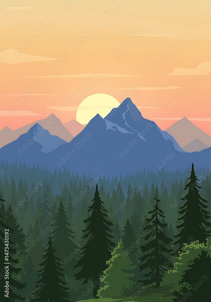 Fototapeta premium Golden Hour Ascent
