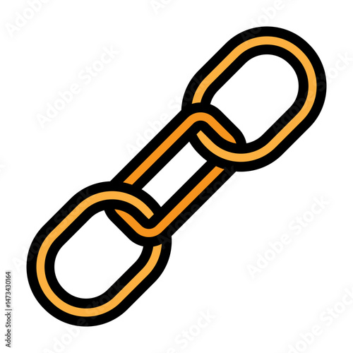 Chain Link Vector Filled Icon Design