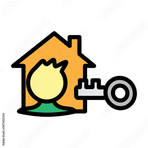 Tenant Vector Filled Icon Design