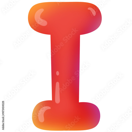 Bubble letter I