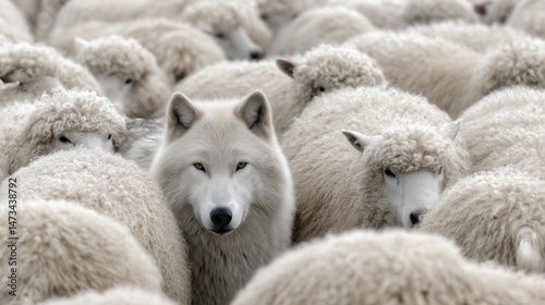 A wolf disguising as a sheep