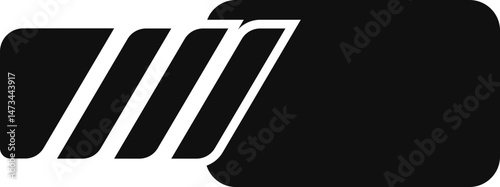 Streetwear blank sticker shape badge for futuristic streetwear fashion style