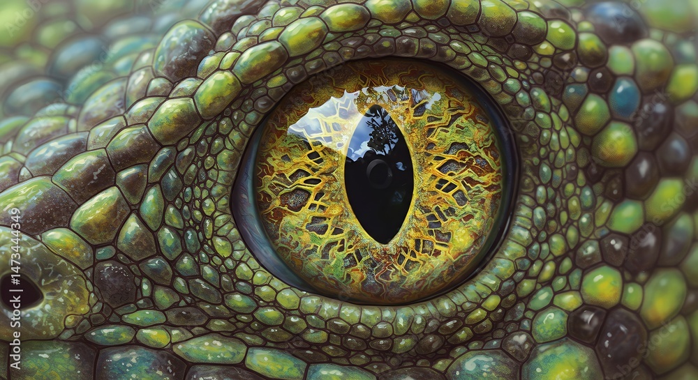 Fototapeta premium Reptile Eye Close Up