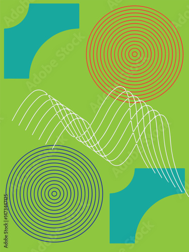 Modern Symmetrical Abstract Shape Illustration
