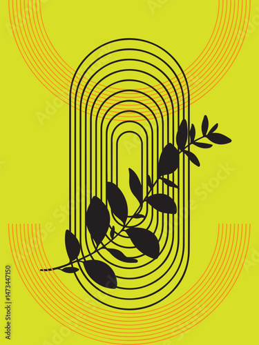 Minimal Geometric Art Design in Vector Format