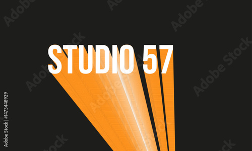 Orange And White Long Text Shadow Effect With Black Background 