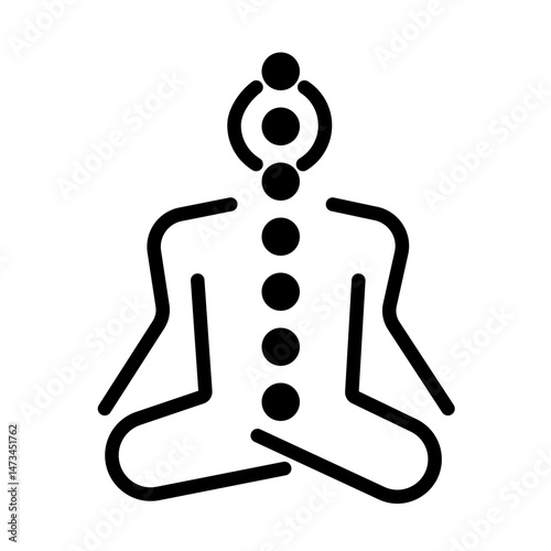 7 chakra balancing vector icon 